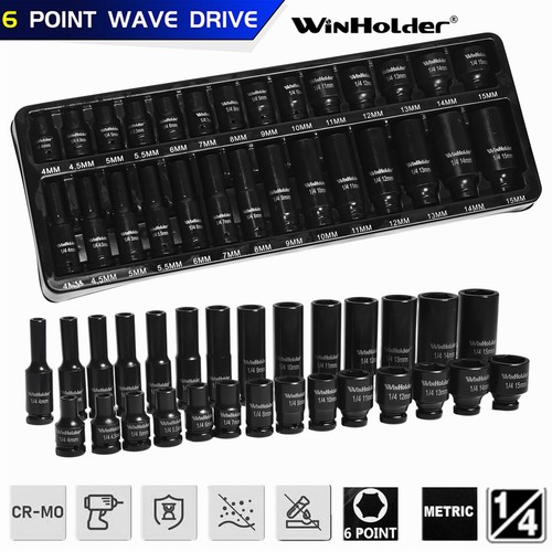 28pcs drive impact socket - 1/4",