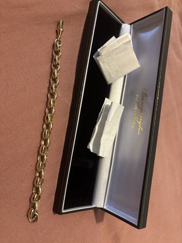 9ct gold 375 belcher bracelet - 375,
