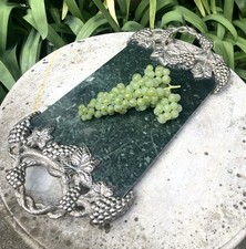 Vintage Art Nouveau Style Godinger Silver Plate Serving Tray / Platter Cheese