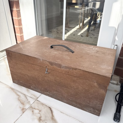 Large wooden vintage storage - large,