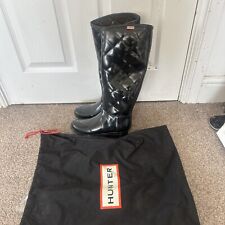 Hunter Regent Savoy Wellington Boots (Women's) - Black Size Uk 3 with bag