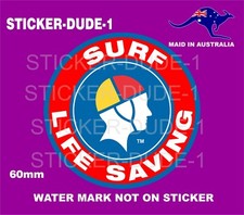 2 SURF LIFE SAVING STICKERS LIFESAVING FOR TOOLBOX BEER FRIDGE SURF SKI BOAT ETC