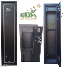 GDK X-LARGE 6 GUN CABINET, 6 SCOPED RIFLES, SHOTGUN & INTERNAL AMMO SAFE, HB-6GA