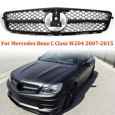 Front Radiator Grille for Mercedes C-Class C204 W204 S204 2007-2014 Gloss Black