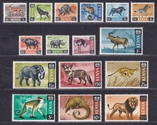 Kenya 1966 Wild Animals Definitives Set UM Mint SG20-35 cat £28 MNH