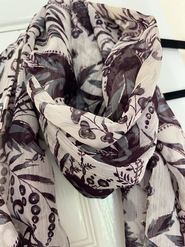 Moira floral chiffon scarf - chiffon,