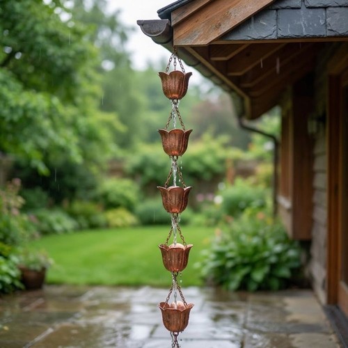 Metal rain chain - for, outside