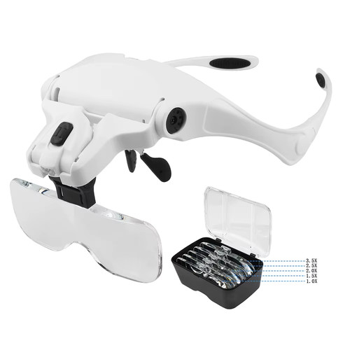 Magnifying glass headset - 2, led