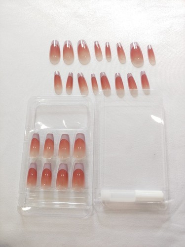 24pcs nude ombre french tip - nude,