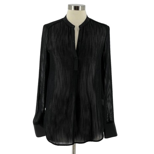 Vince black semi sheer - semi-sheer, ribbed