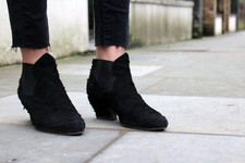 Acne Studios Women’s Alma Black Ankle Cow boots Size UK 3 EUR 36