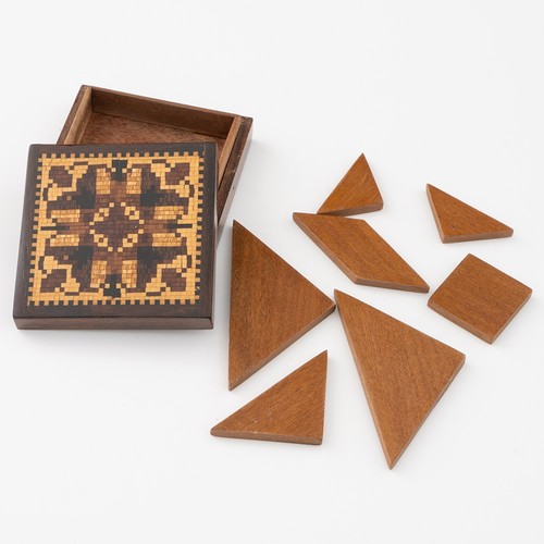 Antique tunbridge ware tangram - ware,