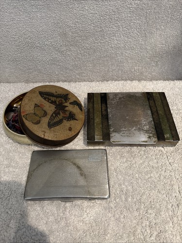 Vintage cigarette case metal - vintage,