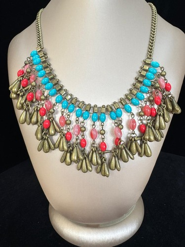 Bronze tone tribal turquoise - tone,