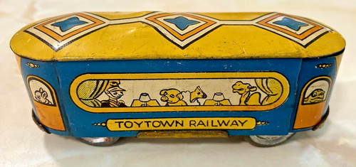 Vintage tinplate toy train - vintage,