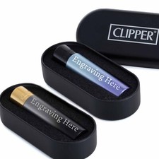 Personalised Engraved ICE BLUE Clipper Lighter Gradient Gift Birthday Present