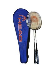 Head Pro Badminton Racket pair with carry bag Red, Blue or 12 Shuttlecocks