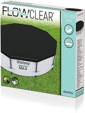 USED Bestway Steel Pro Frame Pool Cover 10ft 12ft ROUND SWIMMING POOL PADDLING