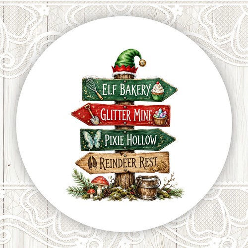 Christmas elf hat sign - christmas,