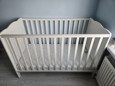 Cot Bed White Plus Mattress MCC 4 Babies
