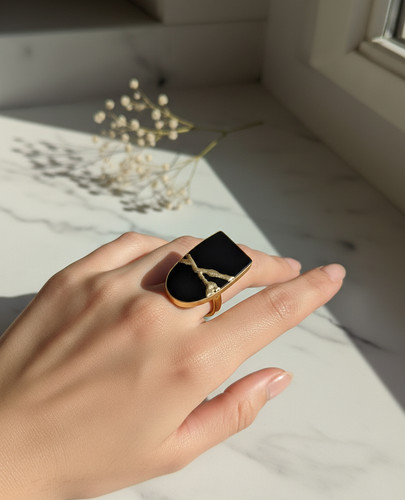 Black onyx broken - onyx, gemstone