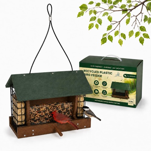 Hopper bird feeder with - hopper,