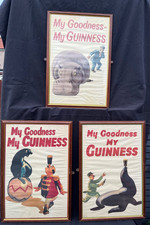 Original Guinness Poster Trio framed 
