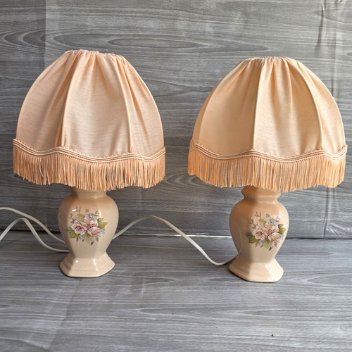 Vintage ceramic boudoir lamp - vintage,