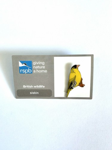 Rspb siskin enamel pin badge - enamel,