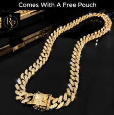 Gold Iced Out Cuban Miami Link