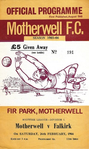 Motherwell falkirk 2 1966 - motherwell, v