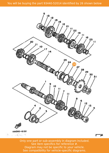 Yamaha circlip 93440 - circlip,, 93440-52014