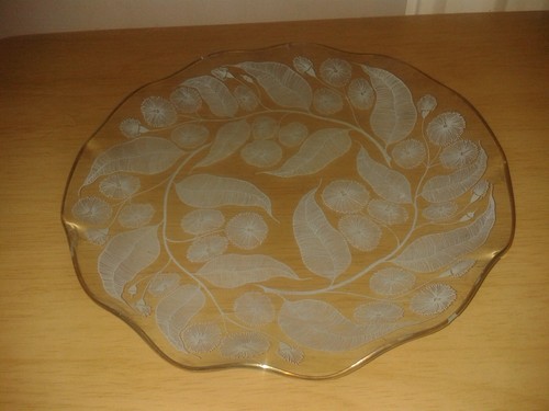 Vintage chance glass plate - glass,