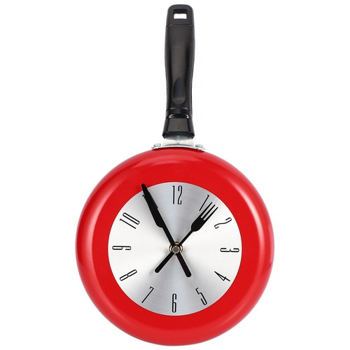 Wall clock metal frying - wall,