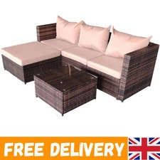 Elegant 4-Seater Rattan Corner