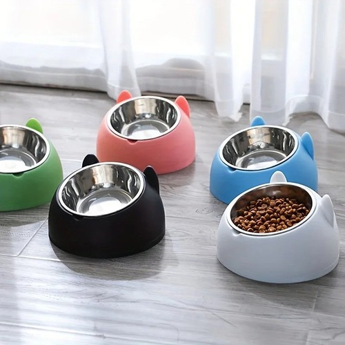 Cat dog bowl tilted - bowl,