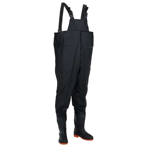 Chest waders with boots - boots, black