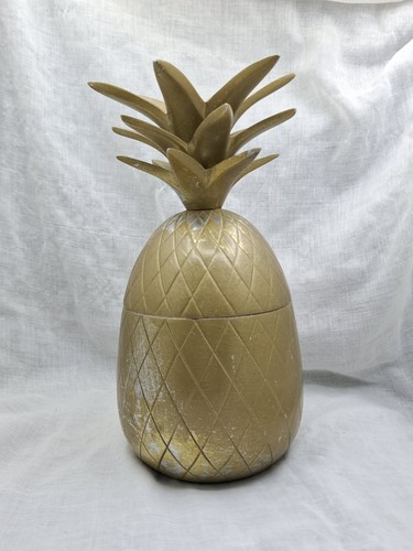 Large vintage brass pineapple - large,