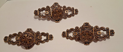Set antique brass drawer - set,