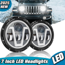 Pair 7" Inch Round LED