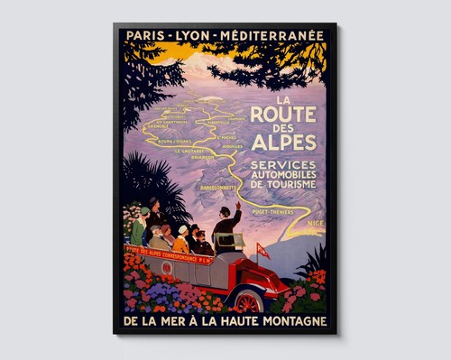 French alps vintage travel - french,