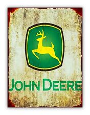 Distressed John Deere Style Tractor Metal Garage Sign Workshop Man Cave Shed