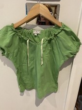 Darcy Brown Green Girls Sleeve Top Age 5