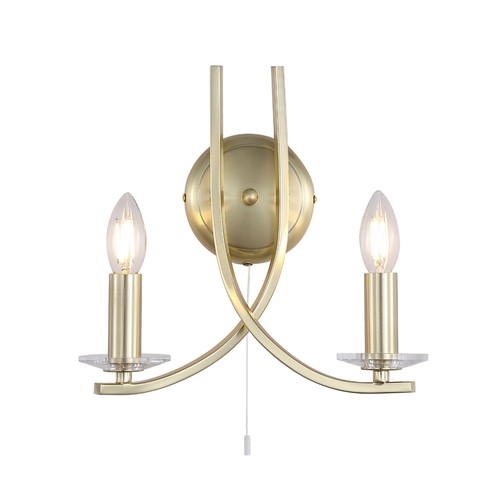 Wall light satin brass - light,
