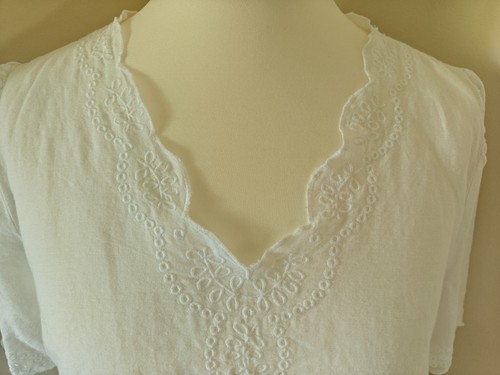White linen blend top - blend,