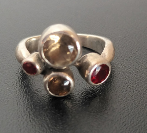 925 silver multi stone cluster - 925,