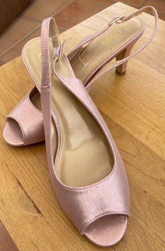 Pink sparkly lotus - lotus, slingback
