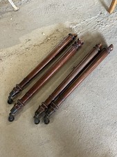 4 Brass Castors on Wooden Legs
