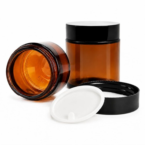 100ml amber glass jars - 100ml,
