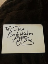 B J COLE signed card Pedal Steel Guitarist Autograph from 2003 B.J BJ